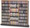 PREPAC - Triple-Width Library-Style Media Shelves - Oak and Black-Angle_Standard