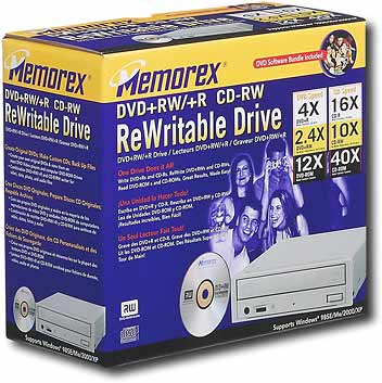 Angle Standard. Memorex - Internal DVD+RW/CD-RW Drive.