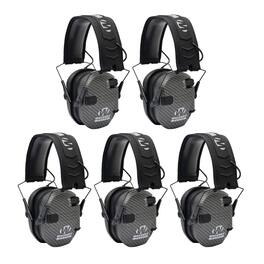 Walker’s - Walker's Razor Slim Electronic Shooting Muffs 5-Pack Bundle - Carbon Gray