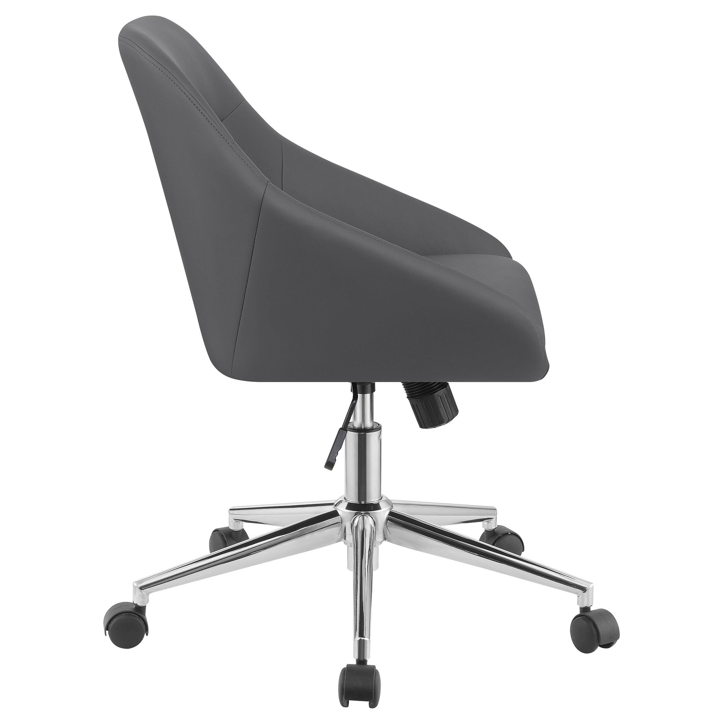 Alt View 1. Spaco - Spaco Upholstered Adjustable Home Office Desk Chair, Modern Chair with Smooth Rolling Casters, for Home Office - Grey.