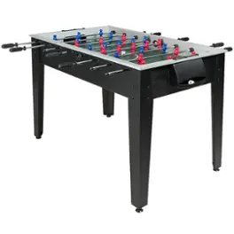 Costway - 48'' Competition Sized Wooden Soccer Foosball Table Adults & Kids Home Recreation - Black