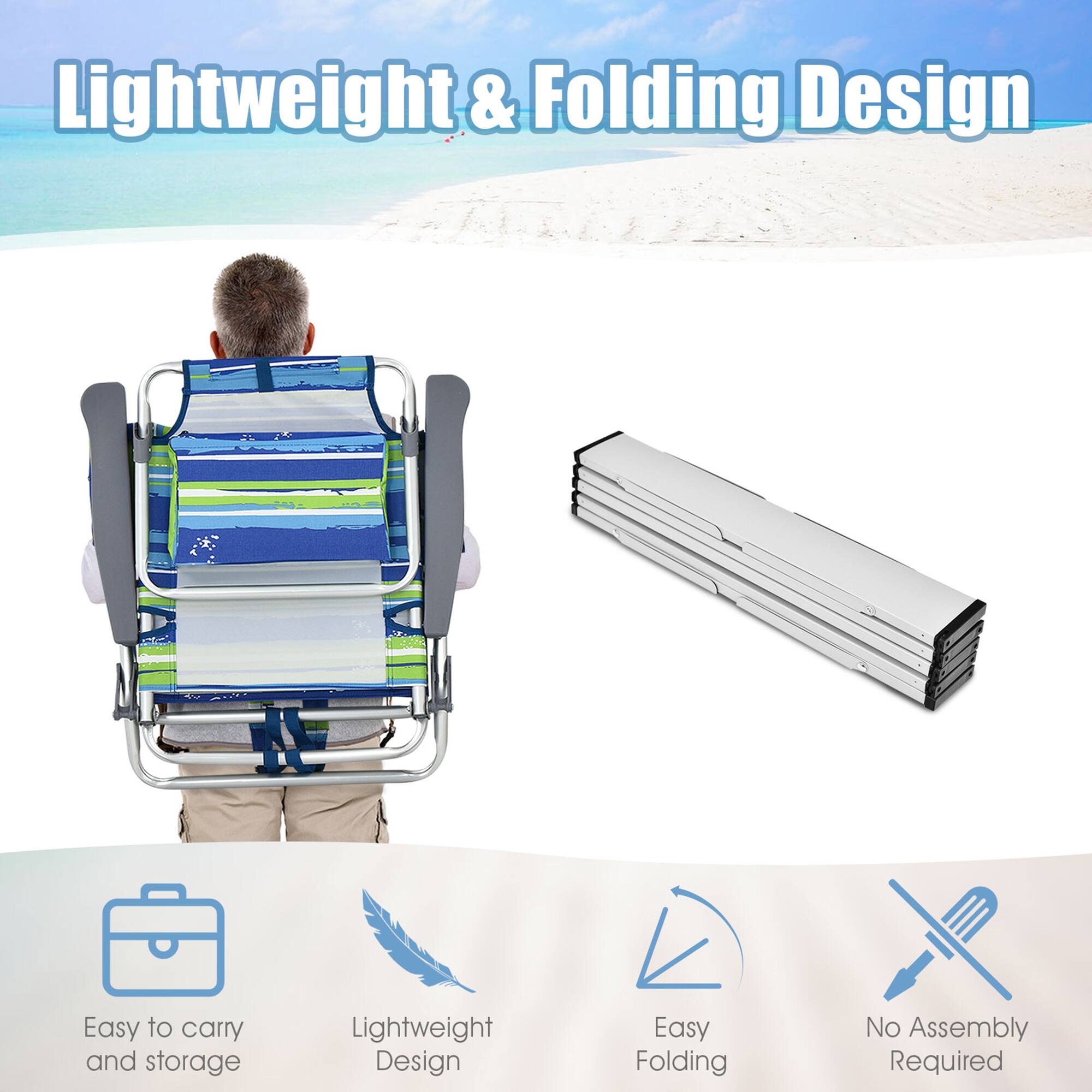 Lightweight & Folding Design

- Easy to carry and storage
- Lightweight Design
- Easy Folding
- No Assembly Required