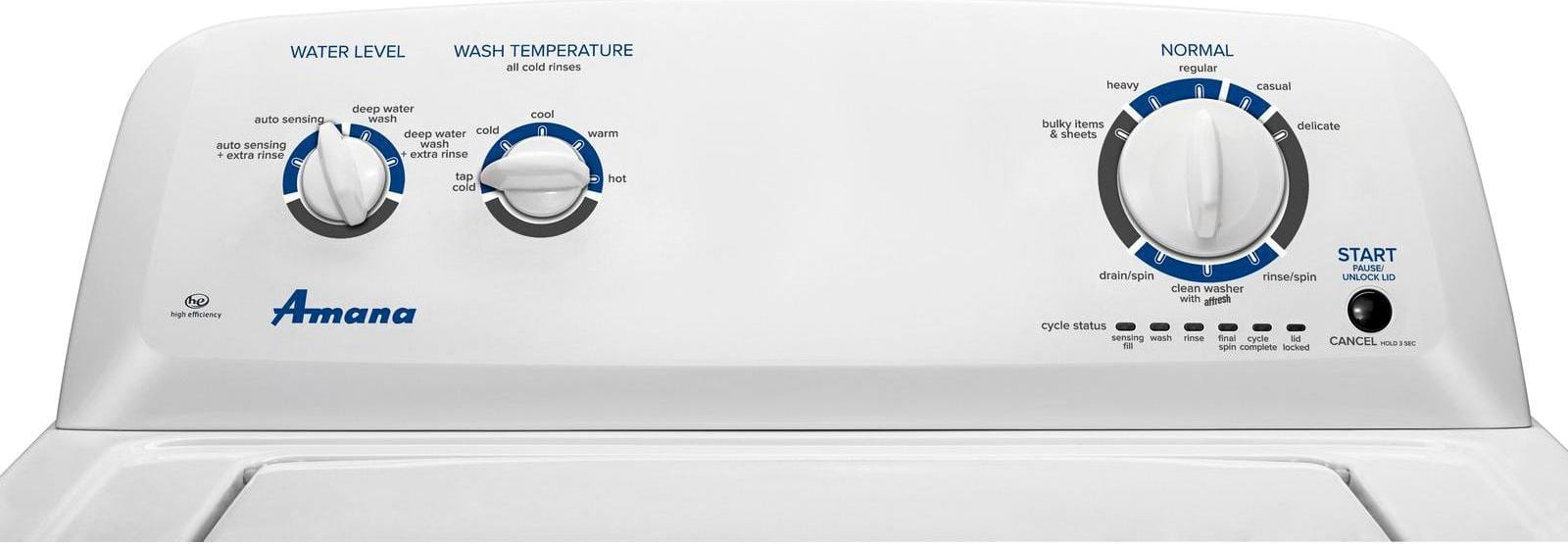 Alt View 1. Amana - 3.5 Cu. Ft. High Efficiency Top Load Washer with Dual Action Agitator - White.
