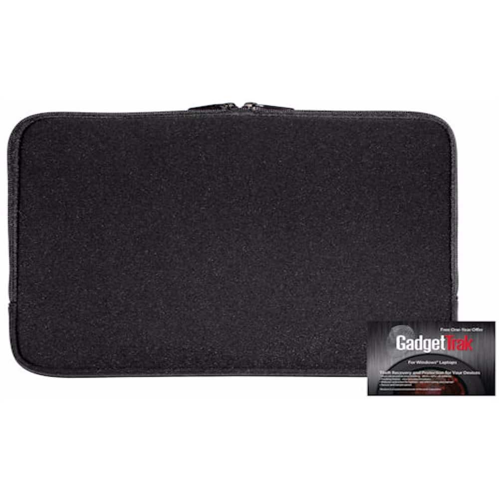 Front. SlipIt! - Plus Laptop Sleeve - Black.