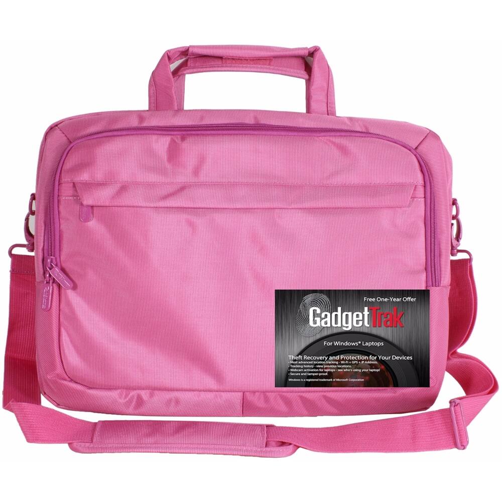 Front. ToteIt! - Deluxe Laptop Case - Pink.