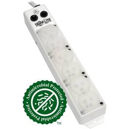 Eaton Tripp Lite Series Safe-IT UL 1363A Medical-Grade Power Strip for Patient-Care Vicinity, 6x 20A Hospital-Grade - White
