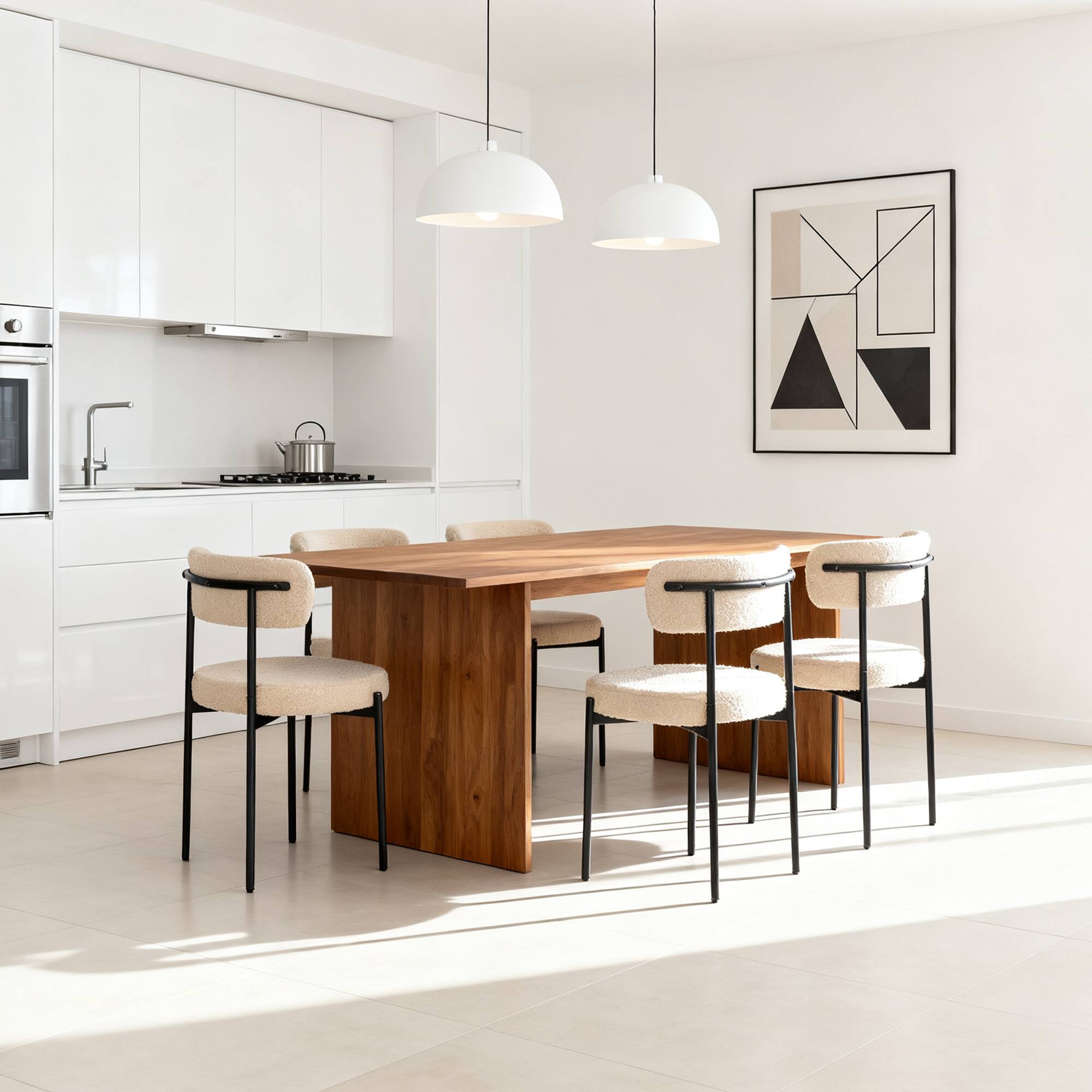 Front. Lirago - 19 Inch Medieval Modern Dining Chairs Set of 4 Upholstered Round Seat Cushions Curved Back Metal Legs - Beige.