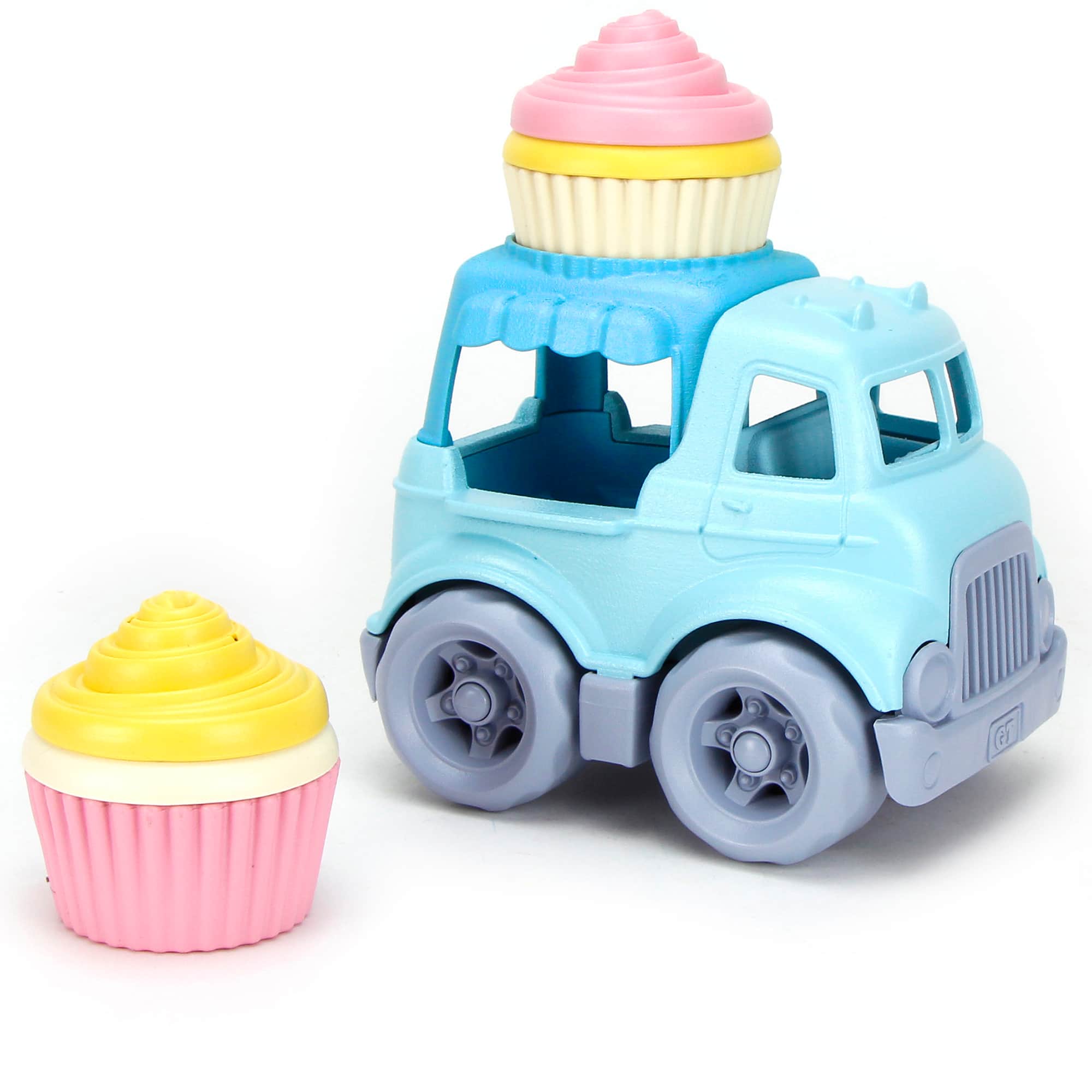 Front. Green Toys - Blue Cupcake Truck Toy Vehicle.