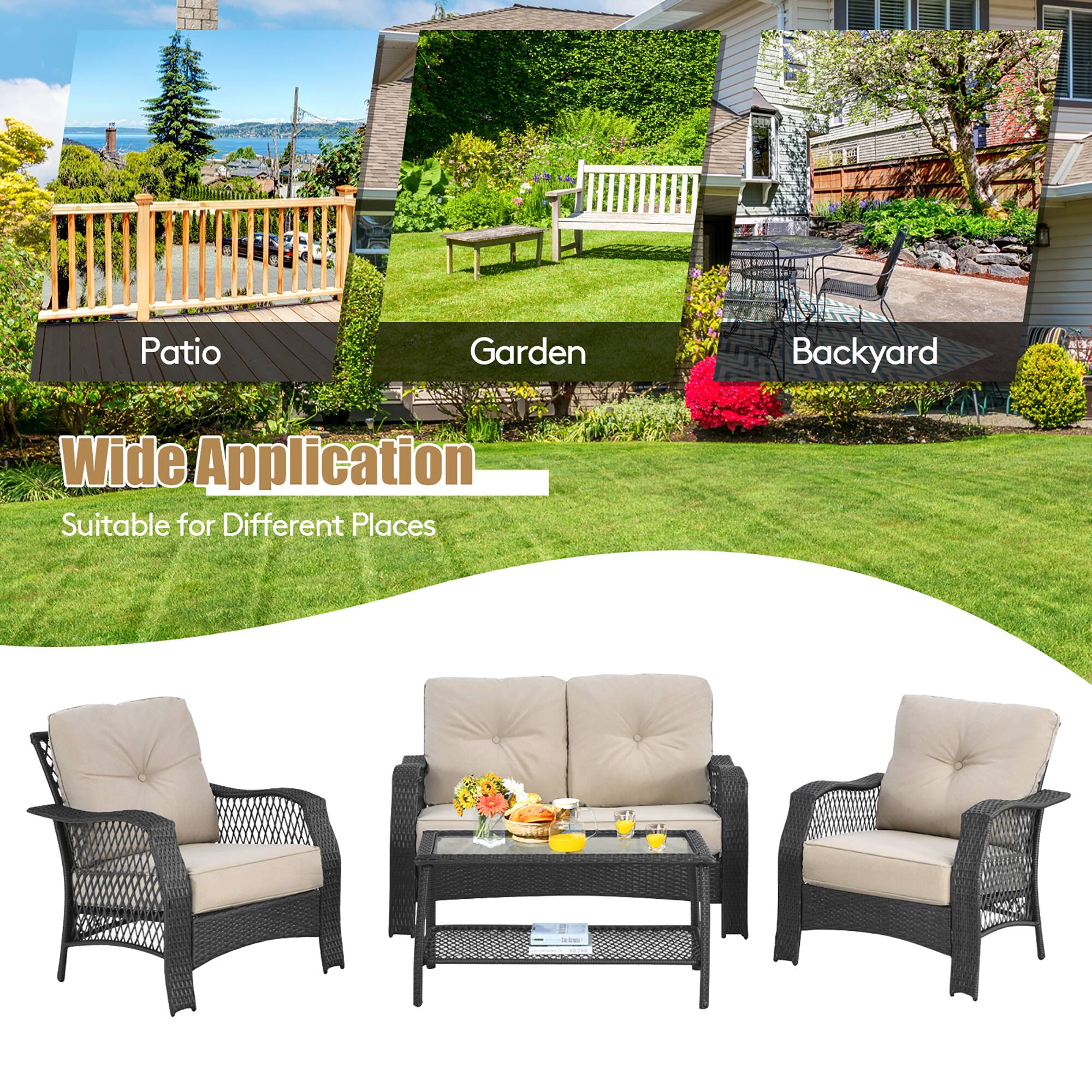 Patio Garden Backyard  
Wide Application  
Suitable for Different Places
