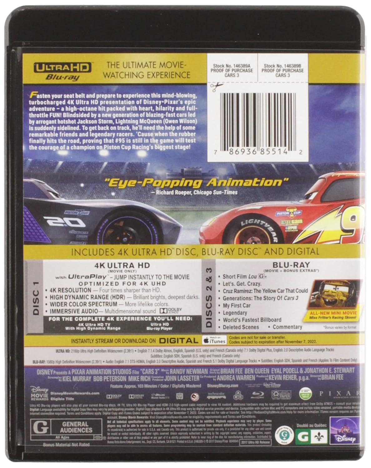 Alt View 1. Cars 3   - 4K Blu-Ray.