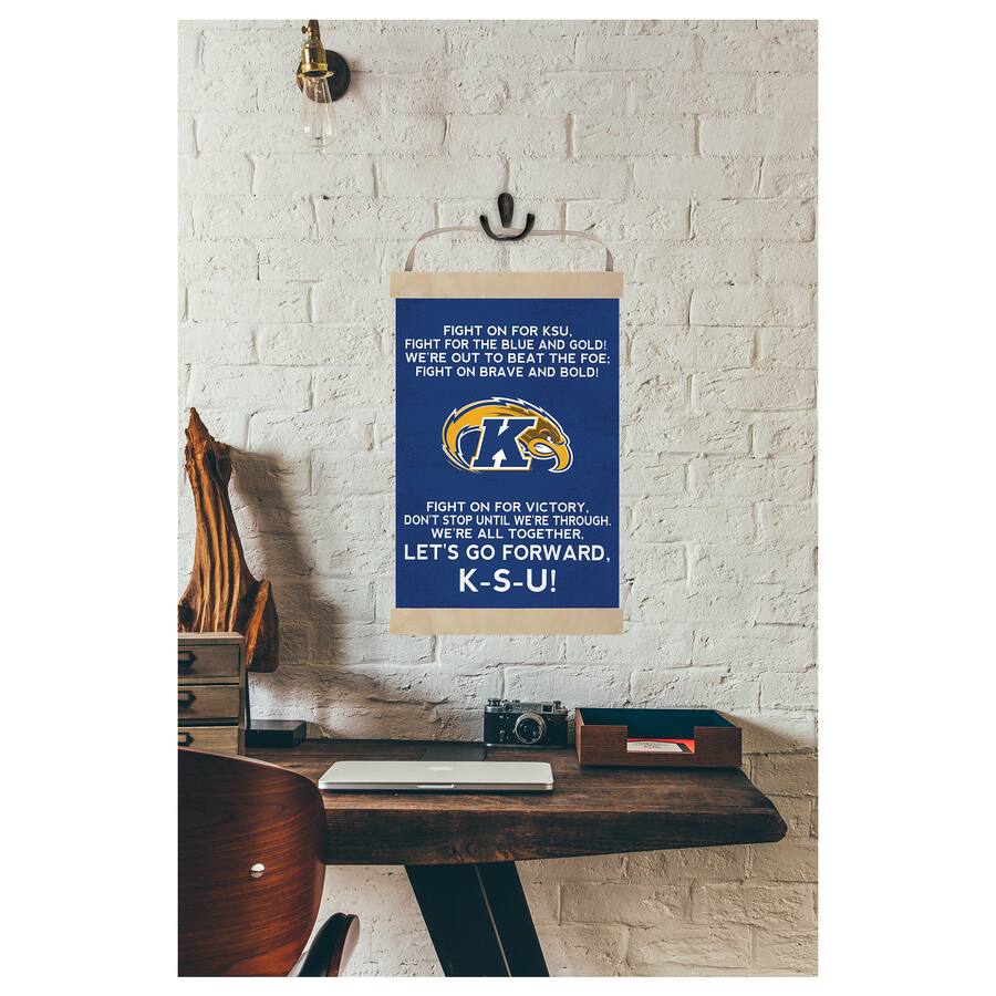 People Sign Color:blue Jardine Kent State Golden Flashes 12'' x 20'' Fight Song Banner Sign ...