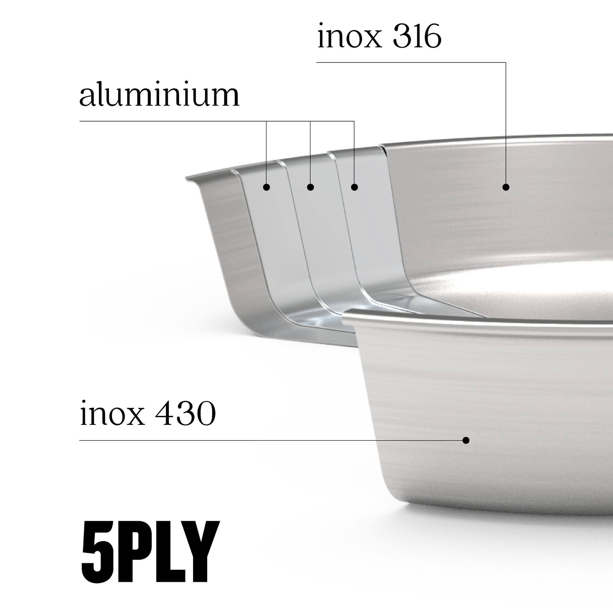 aluminium inox 316 inox 430 5PLY