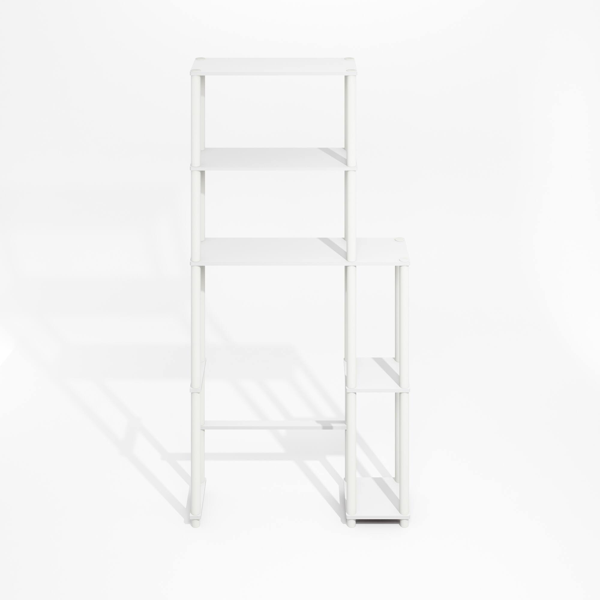 Alt View 2. Furinno - Turn-N-Tube Freestanding Over-The-Toilet Storage Rack with 5 Shelves - Plain White/White.