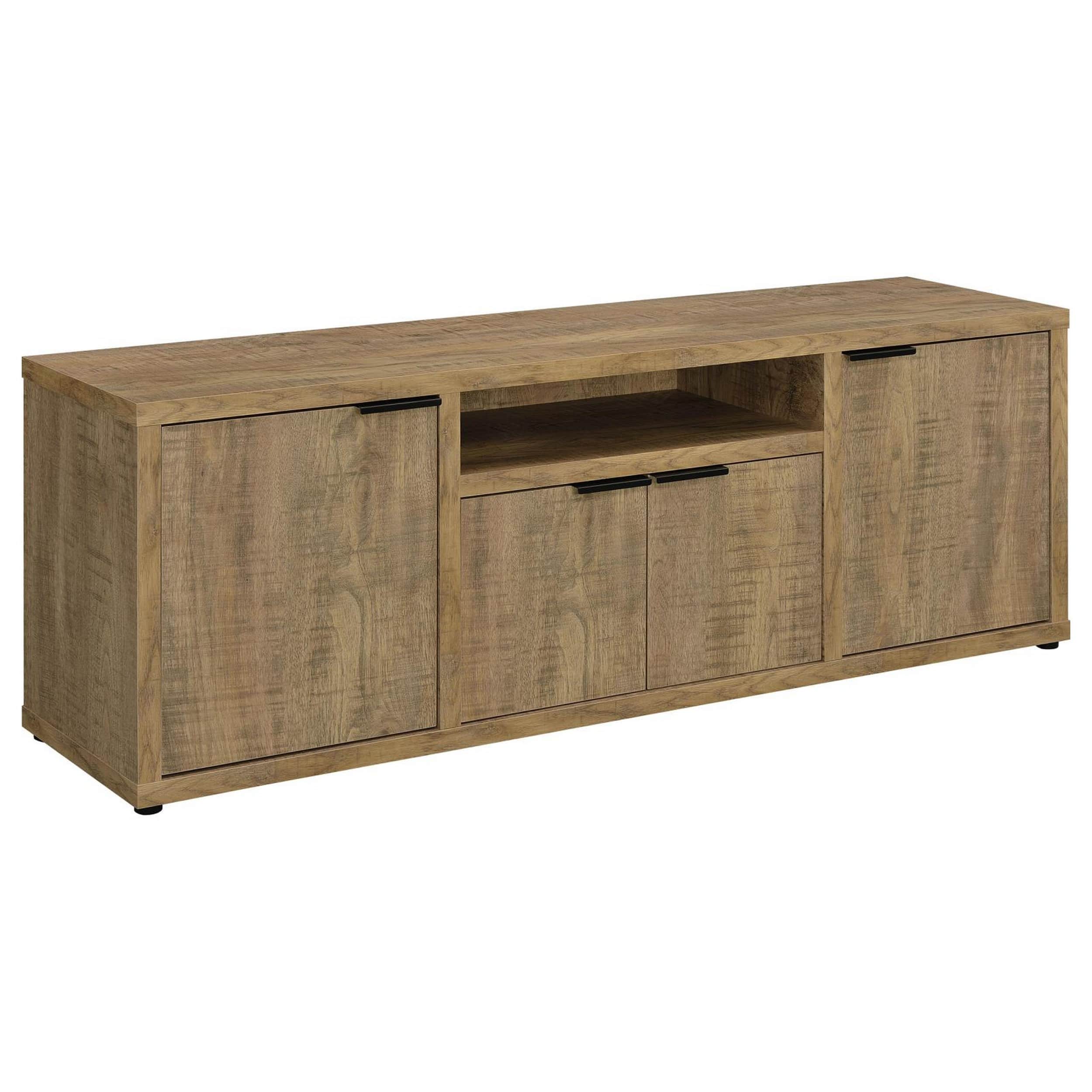 Manhattan Lane - Tag 60 Inch TV Media Entertainment Console, 4 Cabinets, MDF - Brown