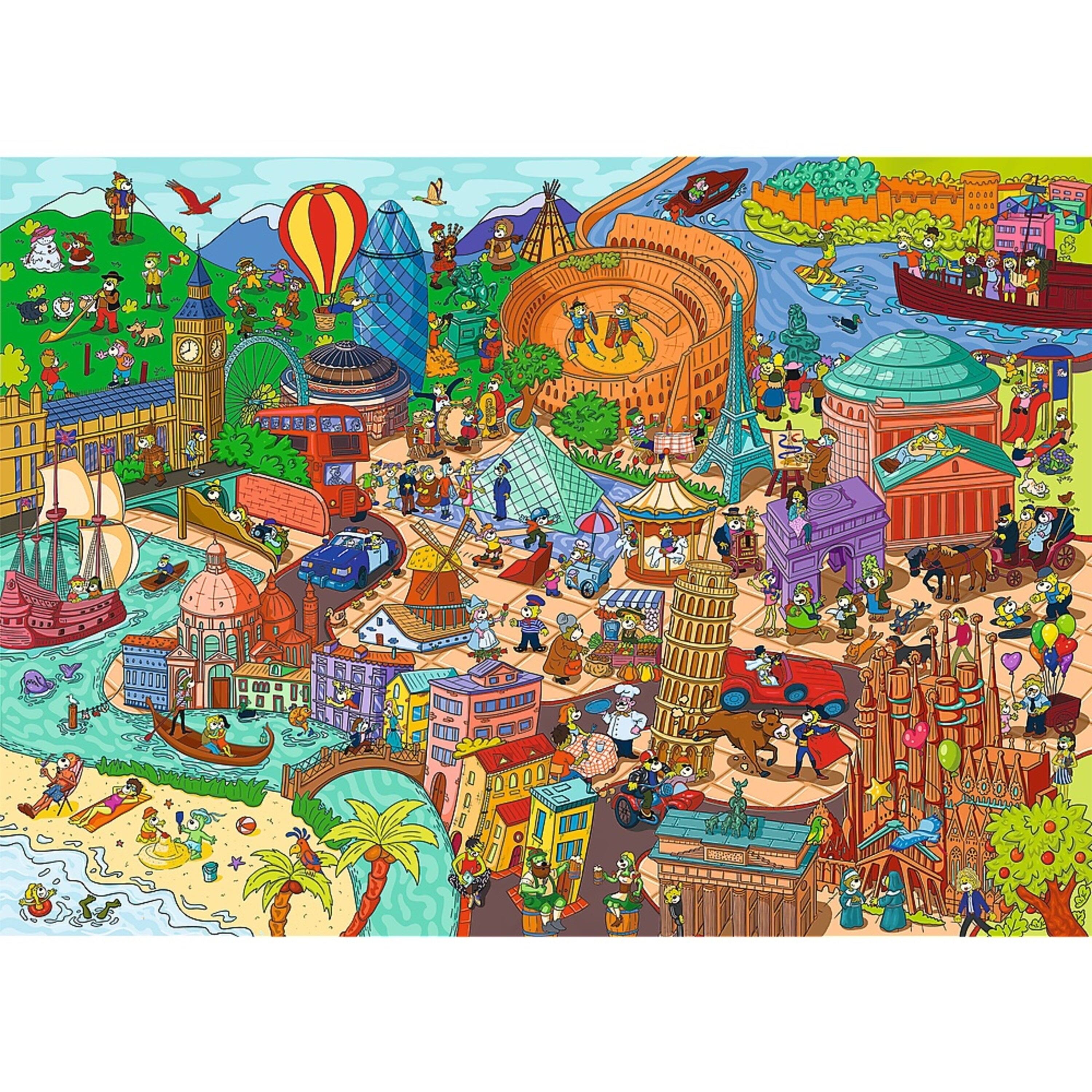 Angle. Trefl - Trefl Kids 500 Piece Puzzle - Spy Guy - Lost Items: Europe.