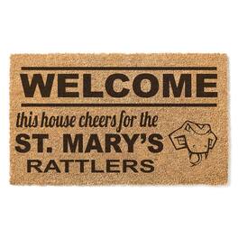 Jardine - St. Mary's University Rattlers 18" x 30" Welcome Doormat - Brown