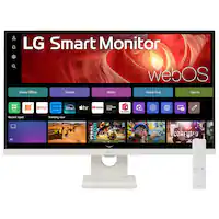 LG - 27" IPS UHD 60Hz 5ms Smart Monitor with HDR10 (HDMI, USB-C) - White - Front_Zoom