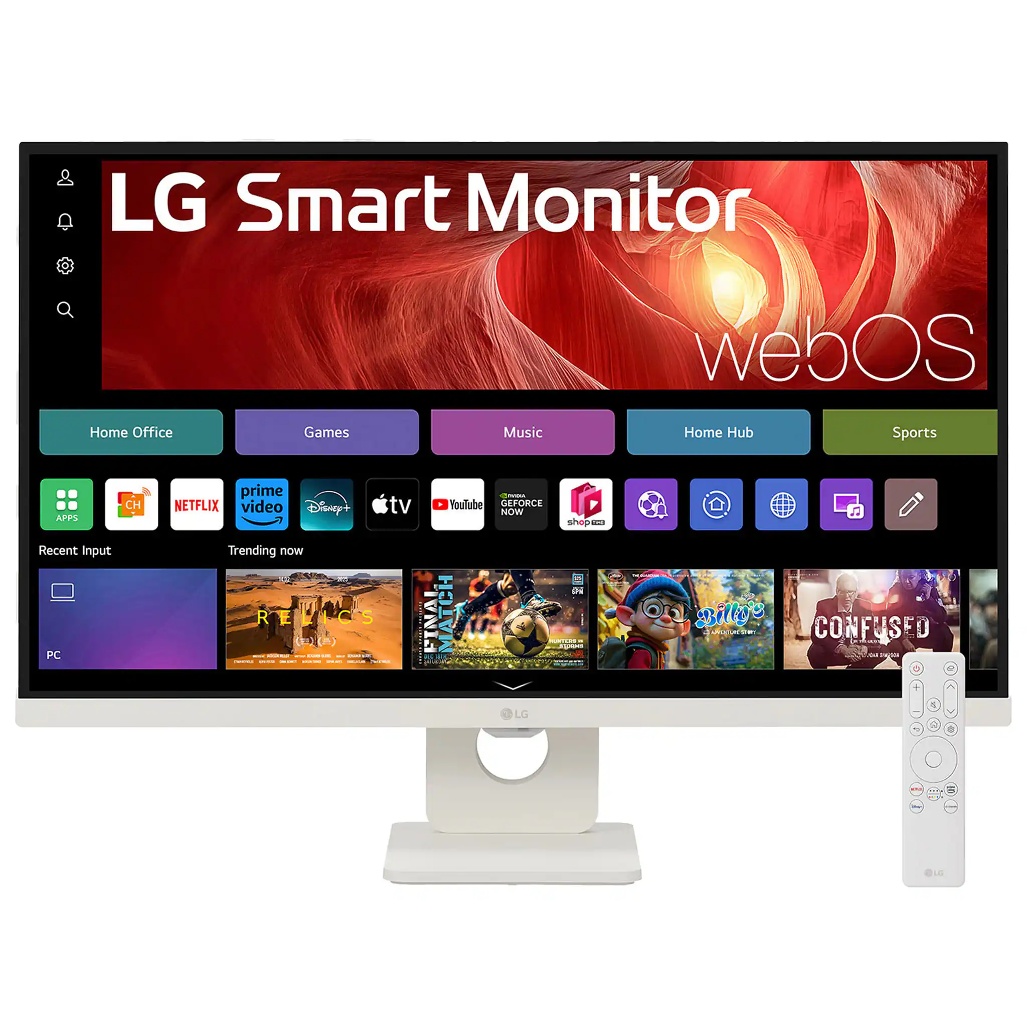 LG - 27" IPS UHD 60Hz 5ms Smart Monitor with HDR10 (HDMI, USB-C) - White