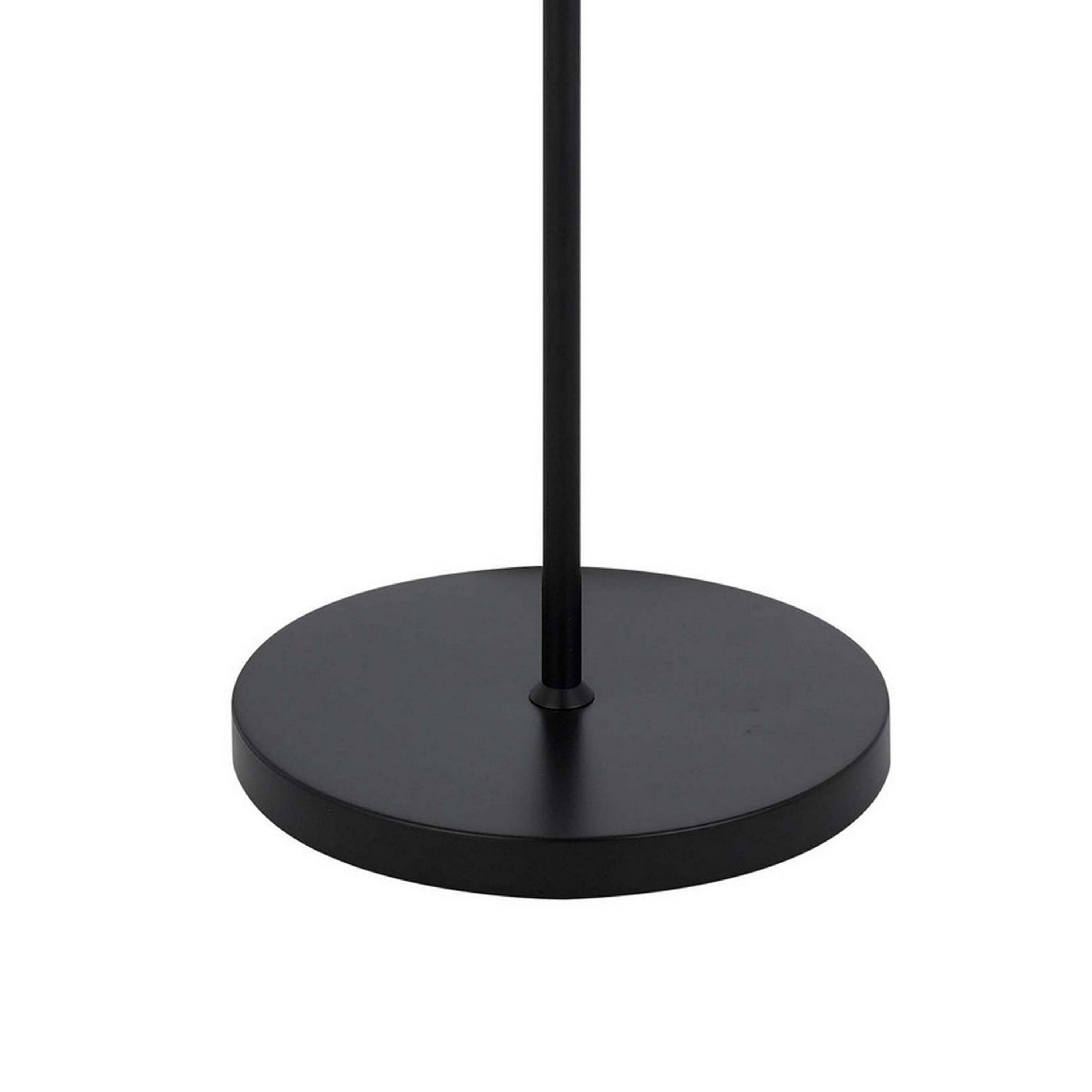 Back. Manhattan Lane - Sie 59 Inch Floor Lamp, Linen Shade, Round Base, Metal Pole.
