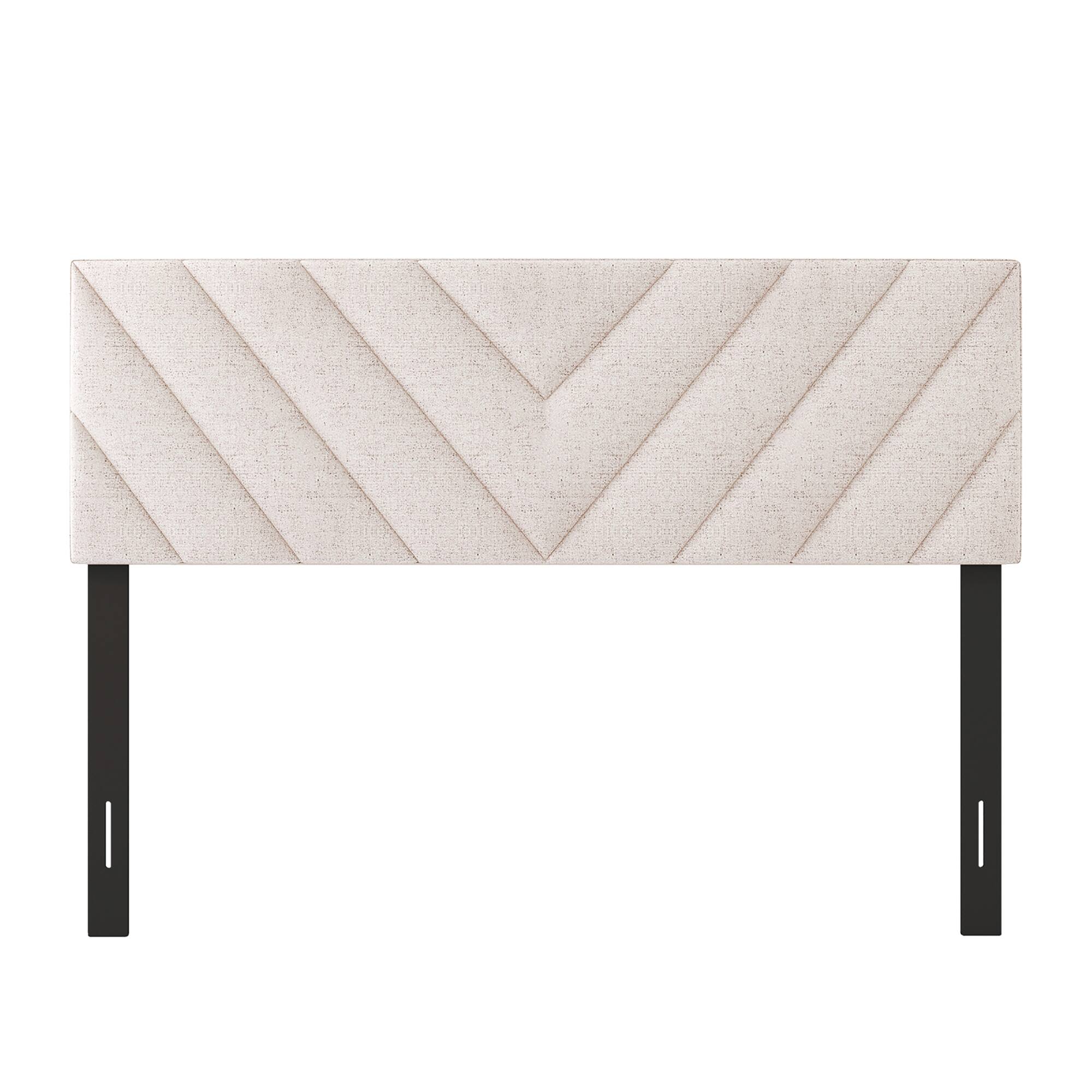 Alt View 9. Gymax - Gymax Linen Fabric Upholstered Headboard Rectangular Headboard w/ Solid Wood Legs - Beige.