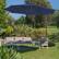 Alt View 3. Costway - 10FT Cantilever Solar Powered 32LED Lighted Patio Offset Umbrella Outdoor - Navy.