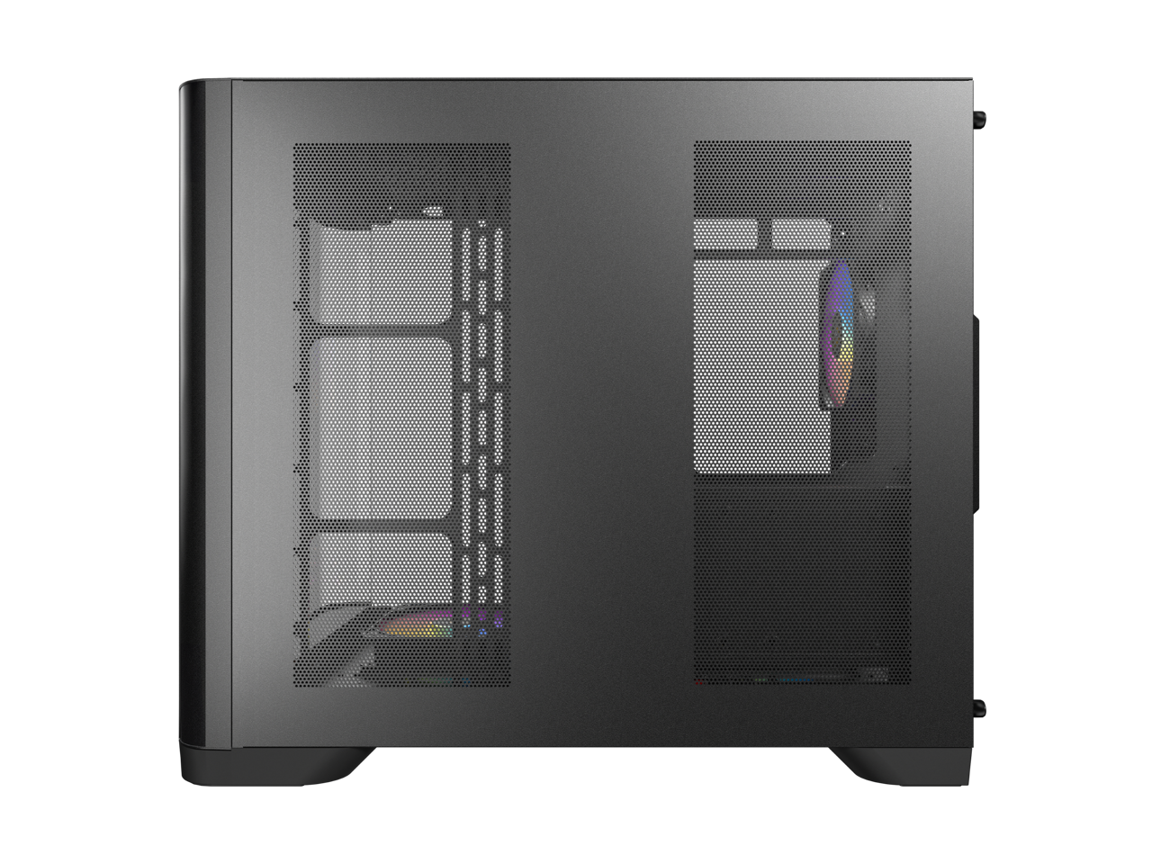 Alt View 9. Antec - C5 Curve ARGB, 4 x 120mm ARGB PWM Fans Included, Curved Tempered Glass Front & Side Panels, Mid-Tower ATX PC Case - Black.
