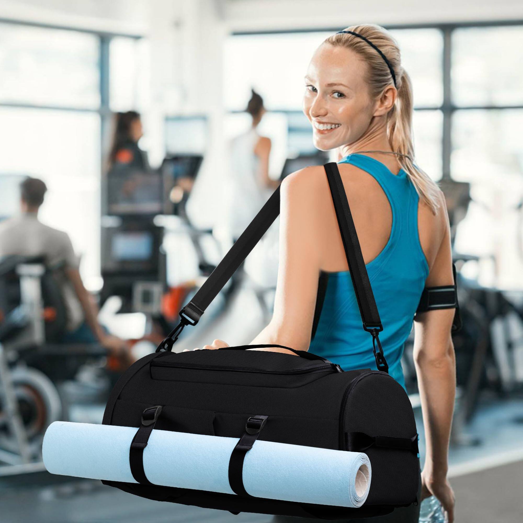 Pacoar Cade Gym Bag For Men Women With Shoes Compartment Duffle Travel ...