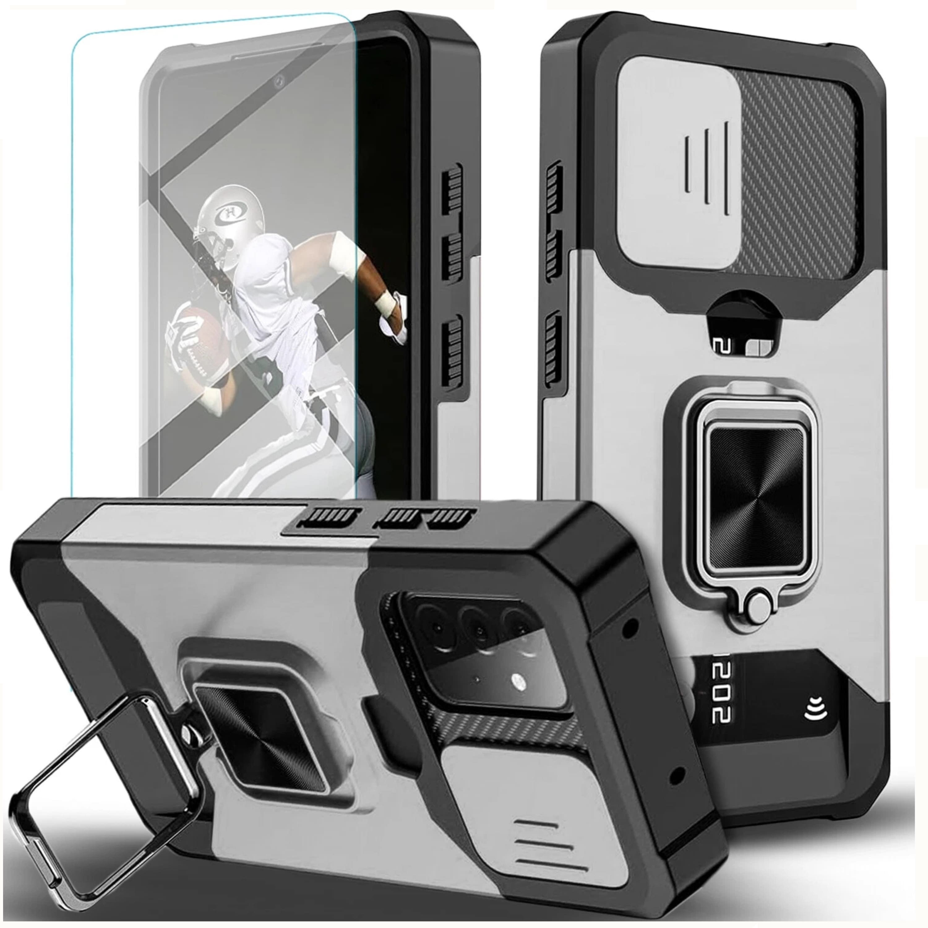 Kitcheniva - Shockproof Case with Camera Cover for Samsung Galaxy A17 5G Case Only - Silver