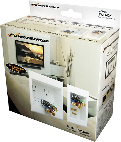 Hiding Wires on Wall Mounted TV Above Fireplace ~ Extension Kit ~  PowerBridge