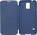 Alt View 3. Platinum™ - Leather Flip Case for Samsung Galaxy S 5 Cell Phones - Blue.