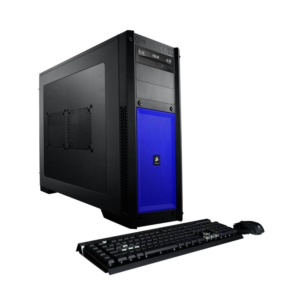 CybertronPC - STEEL B Desktop - Intel Core i7 - 16GB Memory - NVIDIA GeForce GTX1080 - 240GB Solid State Drive + 2TB Hard Drive - Blue - Larger Front