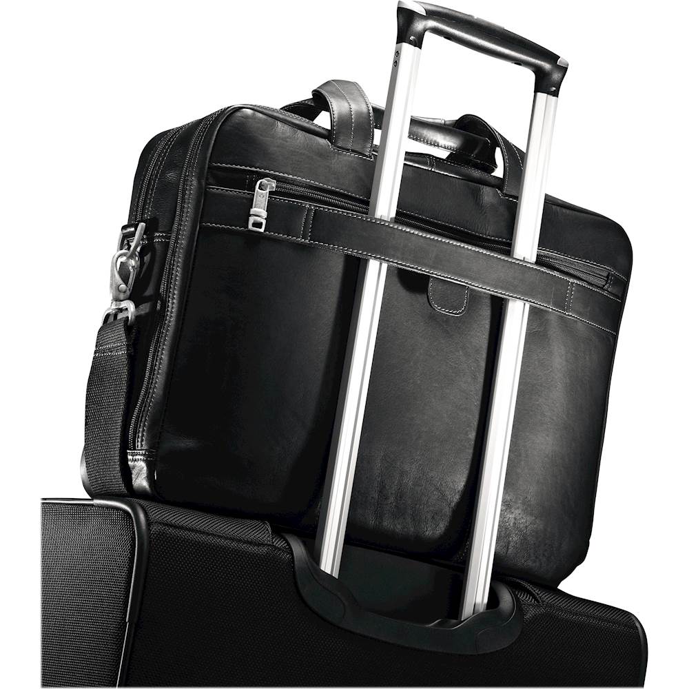 Customer Reviews: Samsonite Colombian Leather Laptop Briefcase Black ...