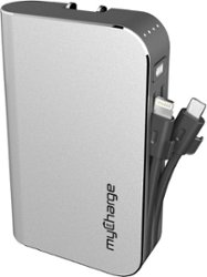 myCharge - HUBXTRA 4400 mAh Portable Charger for Most Lightning-Equipped Apple® Devices - Gray - Angle_Zoom