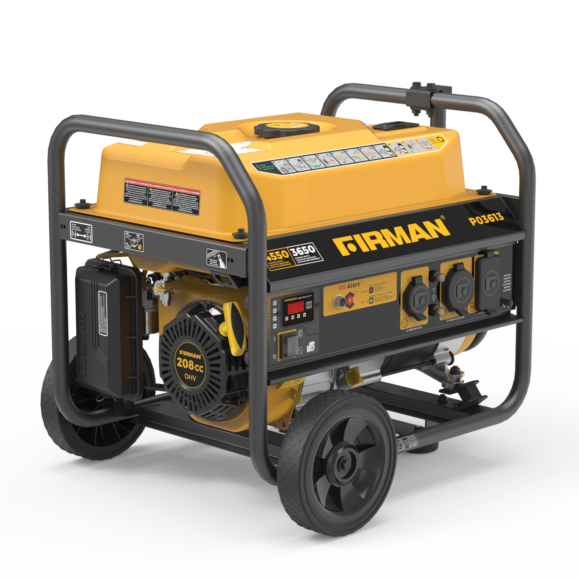 - Fea: FIRMAN 208cc CC VHO P03613 4550 3650 ee tee FIRMAN
- CO Alert
- P03613
- 3650
- 208cc
- OHV