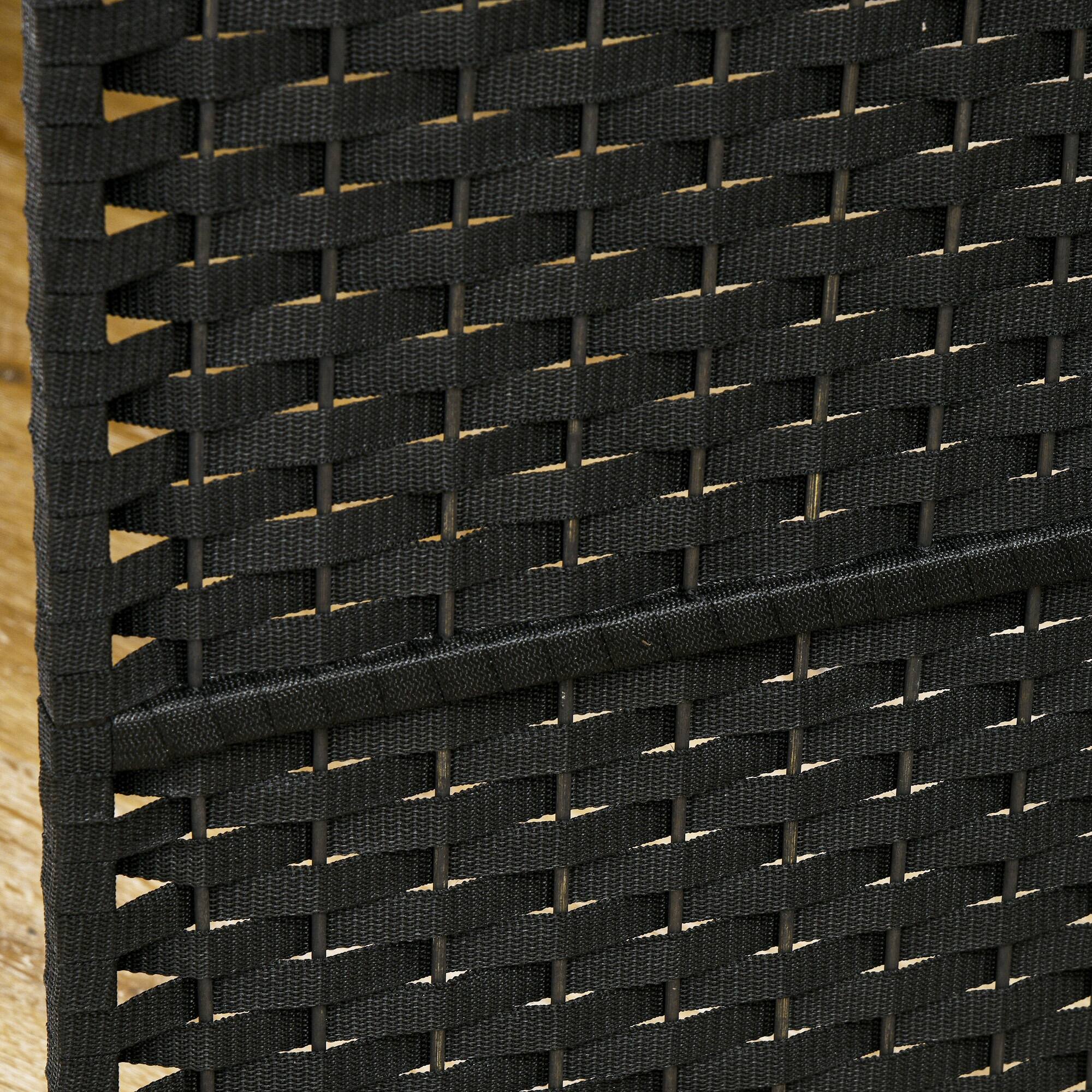 Alt View 7. Homcom - Room Divider, 4 Panel Folding Privacy Screen, 5.6' Tall Freestanding Partition for Home Office, Bedroom, Black - Black.