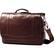 Front. Samsonite - Colombian Leather Flapover Laptop Briefcase - Brown.