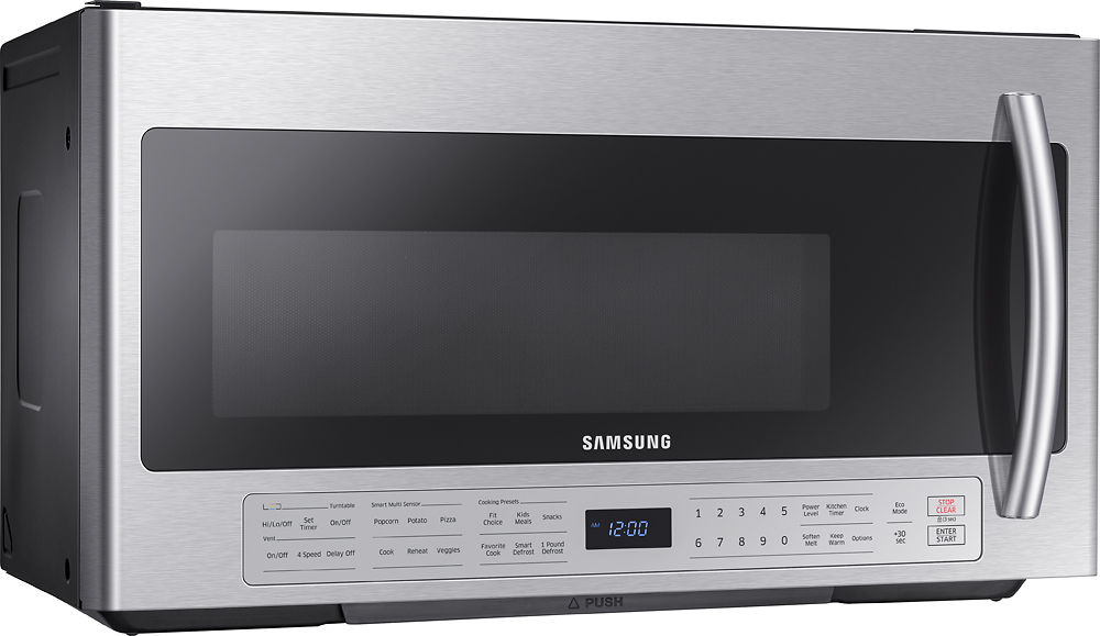 Samsung 2.1 cu. ft. Over the Range Microwave Fingerprint  - Best Buy
