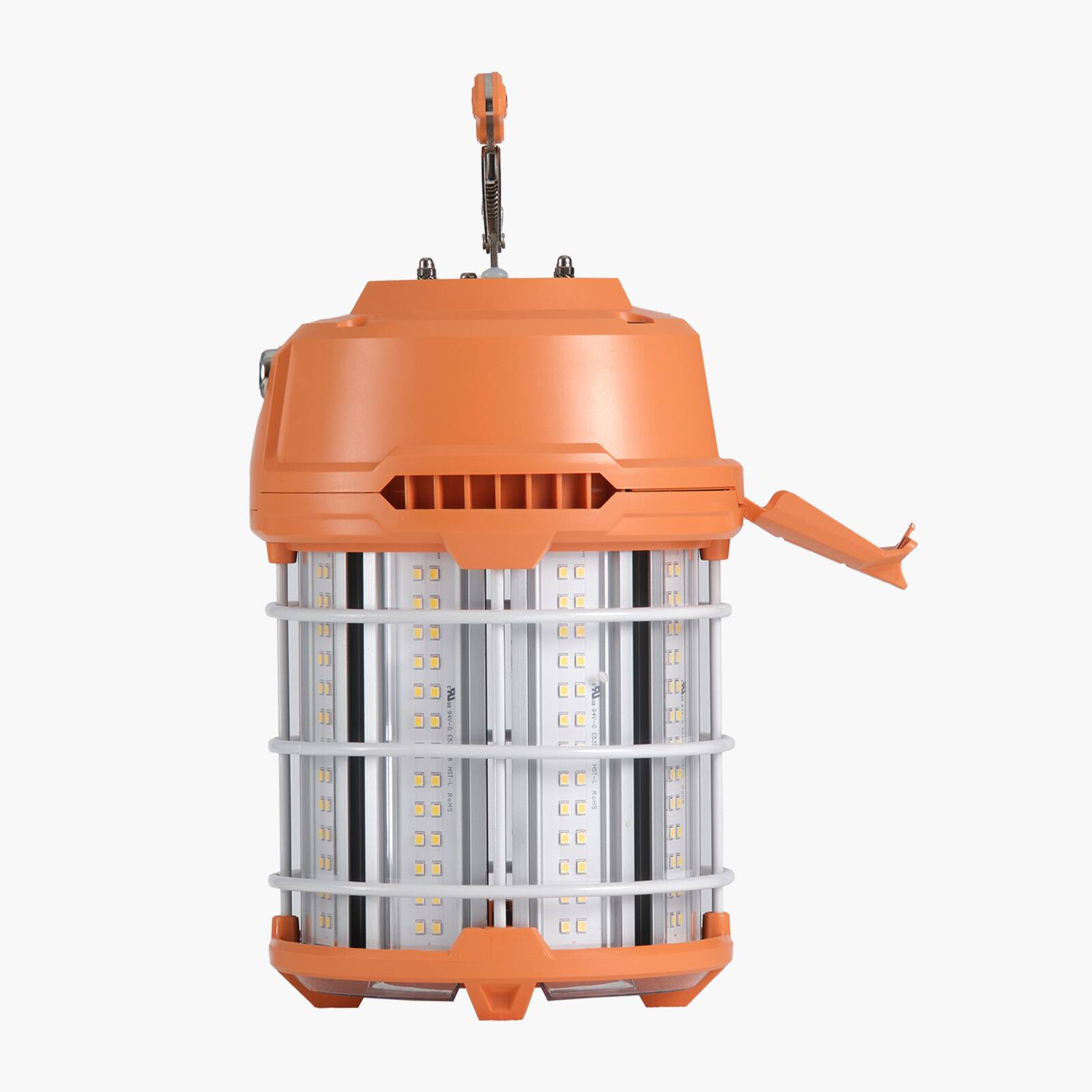 Alt View 5. VEVOR - LED Temporary Work Light, 100W, 14400 lm, 5000K Durable & Water-Resistant, Linkable up to 8 Units, Ceiling or Stand Job - Orange.