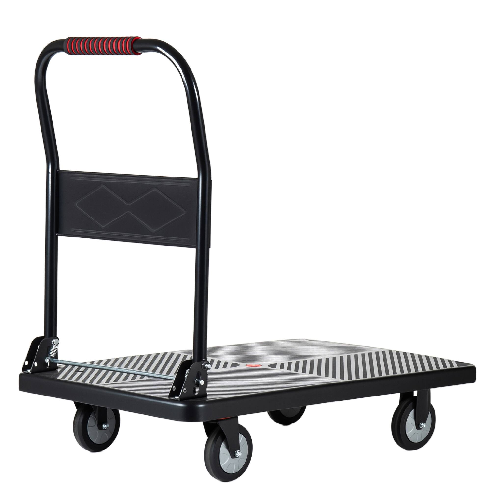 Angle. LOVMOR - 35.75 x 24 in. Foldable Platform Truck with 5 in. Wheels, 660-Lb Capacity - Black.