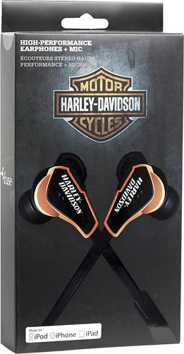 Best Buy Harley Davidson Earbud Headphones Orange 7303