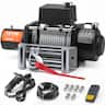 VEVOR - Electric Winch, 18,000 lb, 12V DC Truck Winch with Φ7/16 in x 85 ft Steel Cable Roller Fairlead, Remote Control - Black