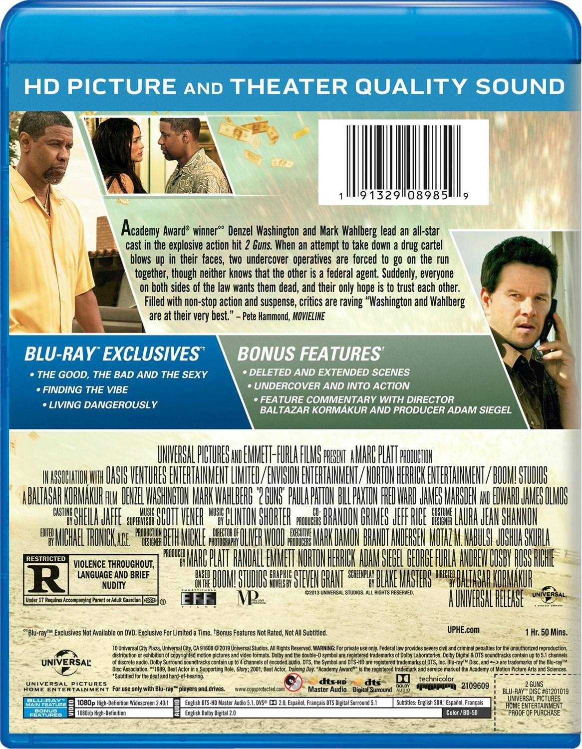 Back. 2 Guns (Blu-ray New Box Art) [Blu-ray].