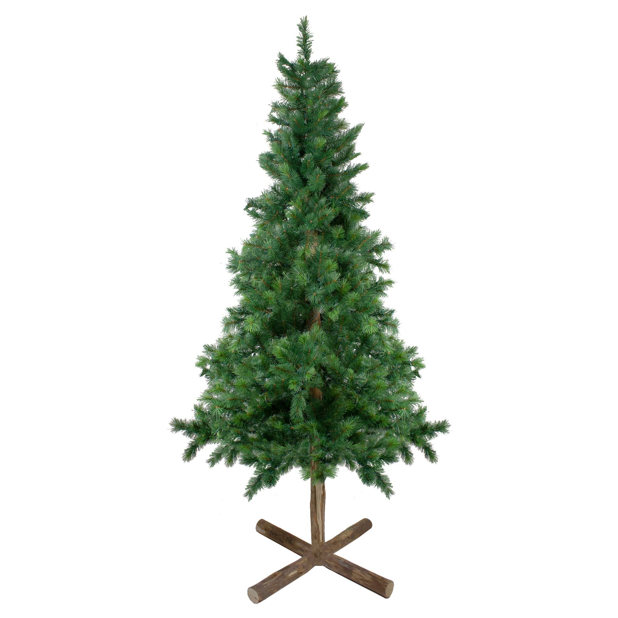 Front. Northlight - Slim Alpine Artificial Christmas Tree - 6.5' - Unlit - Green.