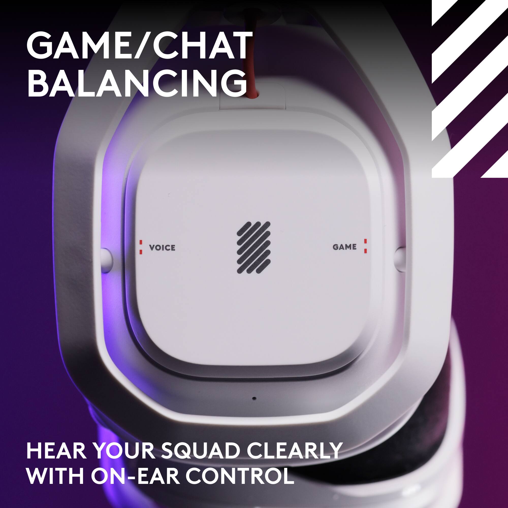 GAME/CHAT BALANCING VOICE GAME HEAR YOUR SQUAD CLEARLY WITH ON-EAR CONTROL