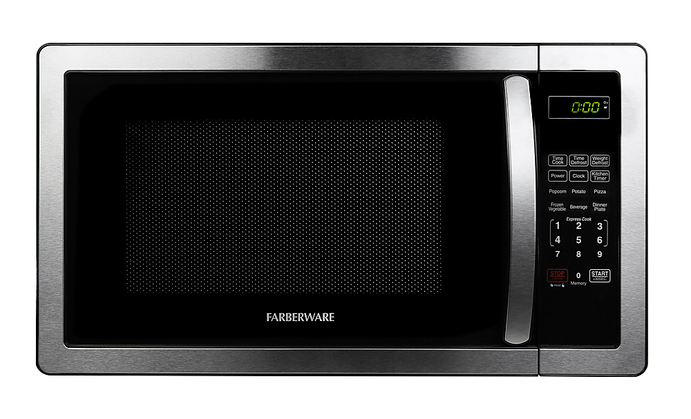 Farberware 1.1 Cu. Ft. 1000-Watt Microwave Oven, Stainless Steel