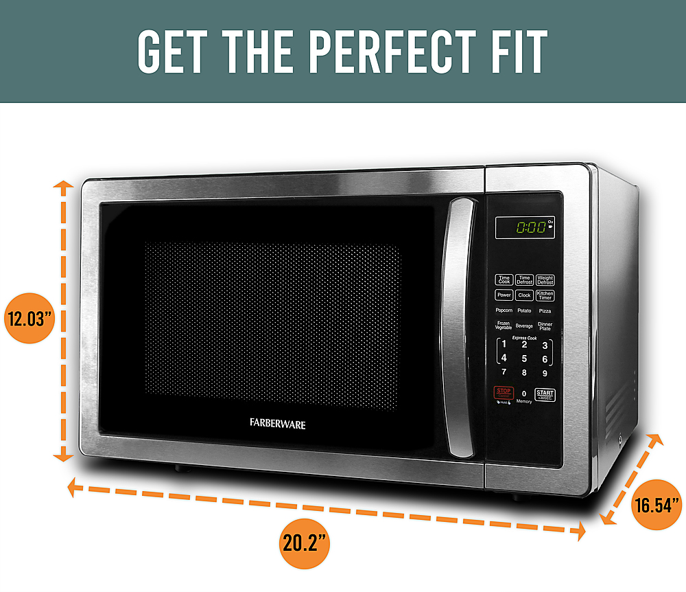 Farberware Professional 1.3 Cu. Ft. Countertop Microwave with Sensor  Cooking Frozen black FMO13AHTBKF - Best Buy