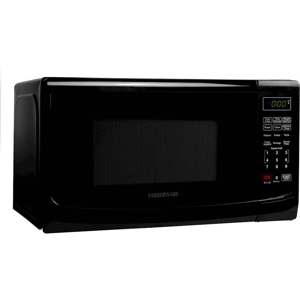 Angle. Farberware - Classic 0.7 Cu. Ft. Compact Microwave - Black.