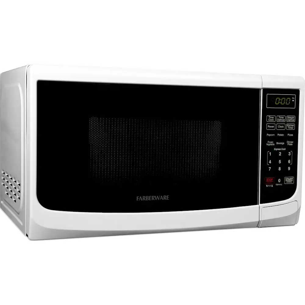 Angle. Farberware - Classic 0.7 Cu. Ft. Compact Microwave - White.