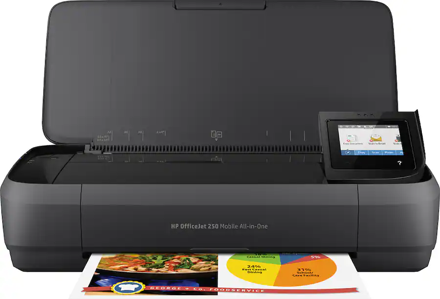 HP OfficeJet 250 Mobile Wireless All In One Inkjet Printer Black OJ 250 ...