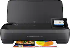 Front. HP - OfficeJet 250 Mobile Wireless All-In-One Inkjet Printer - Black.